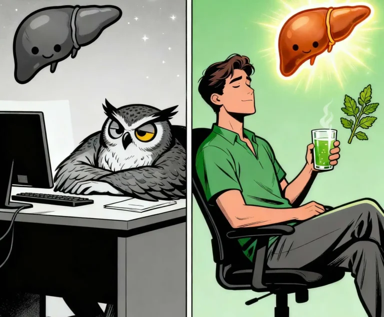 Case Concept Ziołowy napój enzymatyczny wspomagający pracę wątroby i przeciwdziałający zmęczeniu dla nocnych sów 4