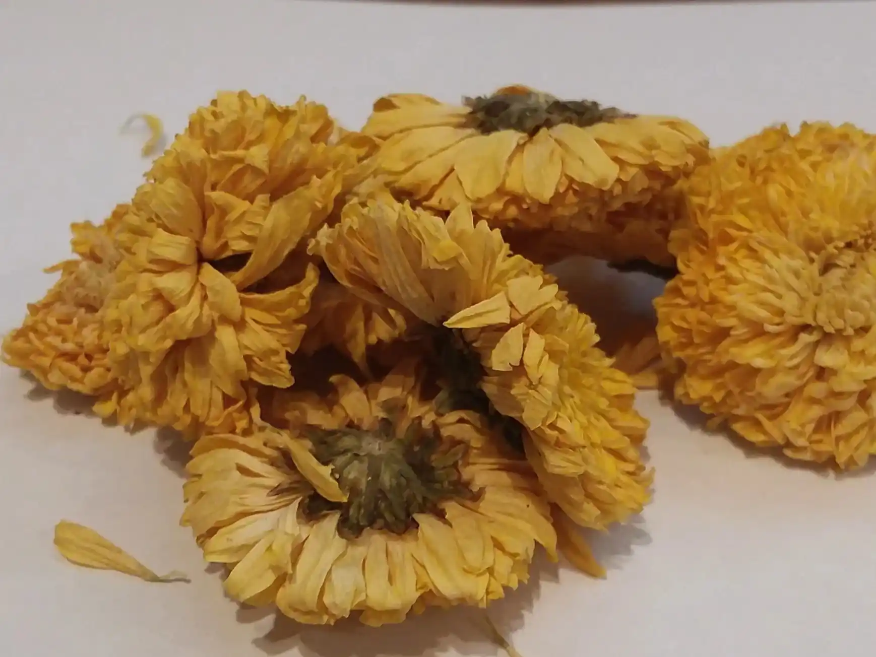 Té de crisantemo: Láminas de crisantemo blanco frente a láminas de crisantemo amarillo 3 Té de crisantemo Blanco vs. Amarillo Láminas de crisantemo 4