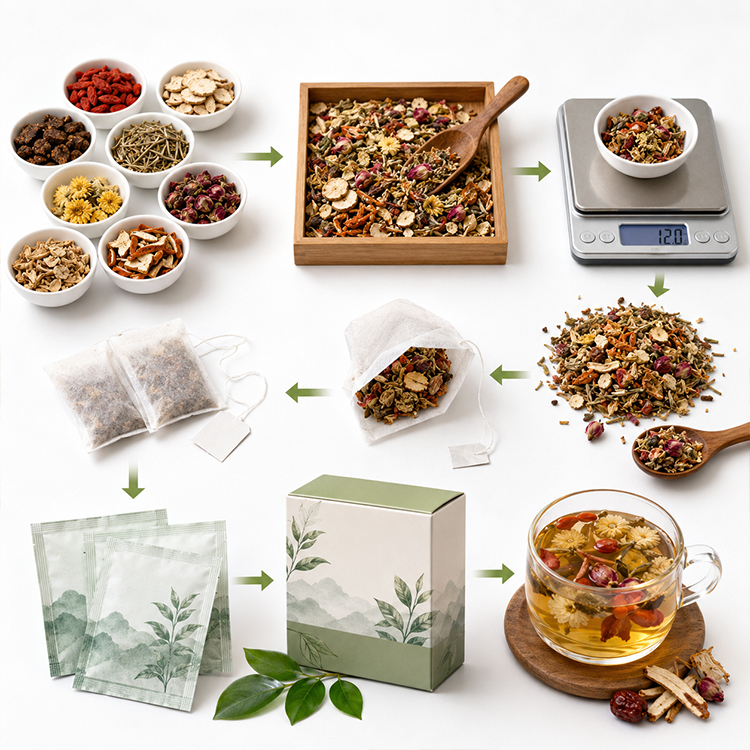 Private Label Chinese Herbal Tea Bags: From Formula to Finished Product 1 Chinese Herbal Tea Bags